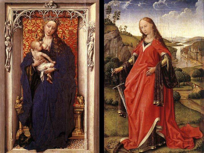 WEYDEN, Rogier van der Diptych oil painting picture